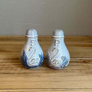 Vintage Blue/Gray Swan Pottery Salt and Pepper Shakers